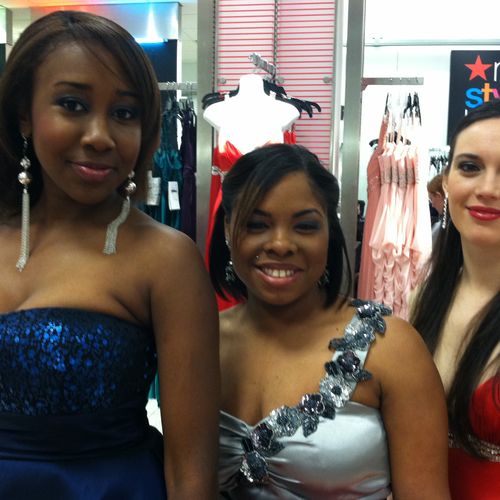 Macy's "my style" Prom Event. Makeup done on three