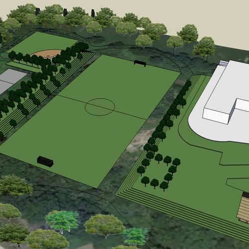 Site layout suggesting various sport and environme