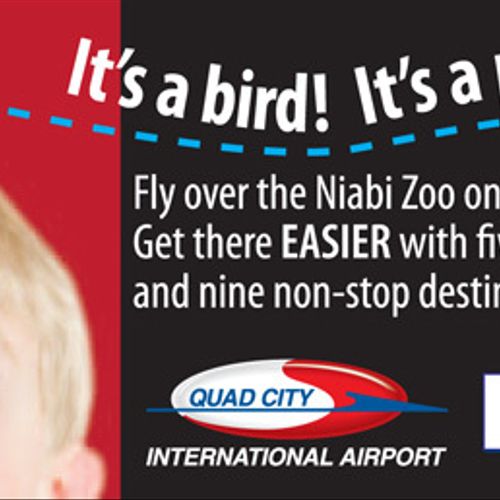 Quad City International Airport Ad at Niabi Zoo