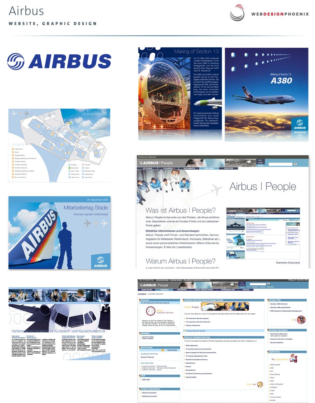 Airbus - Website design and collateral materials