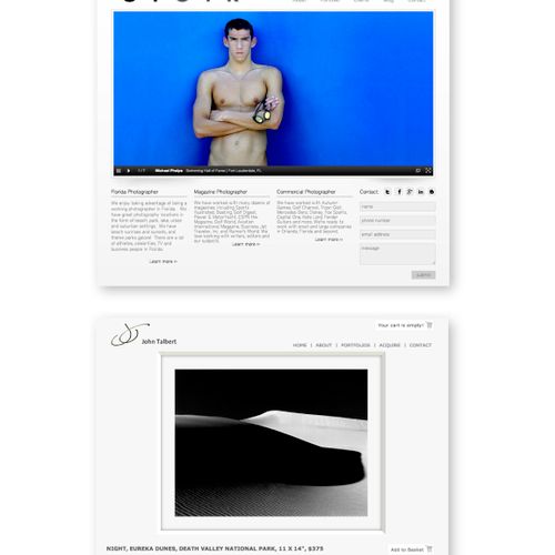 Visual & Photography Showcase Website Designs