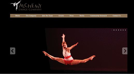 Client: Alchemy Dance Company- Designed and Develo