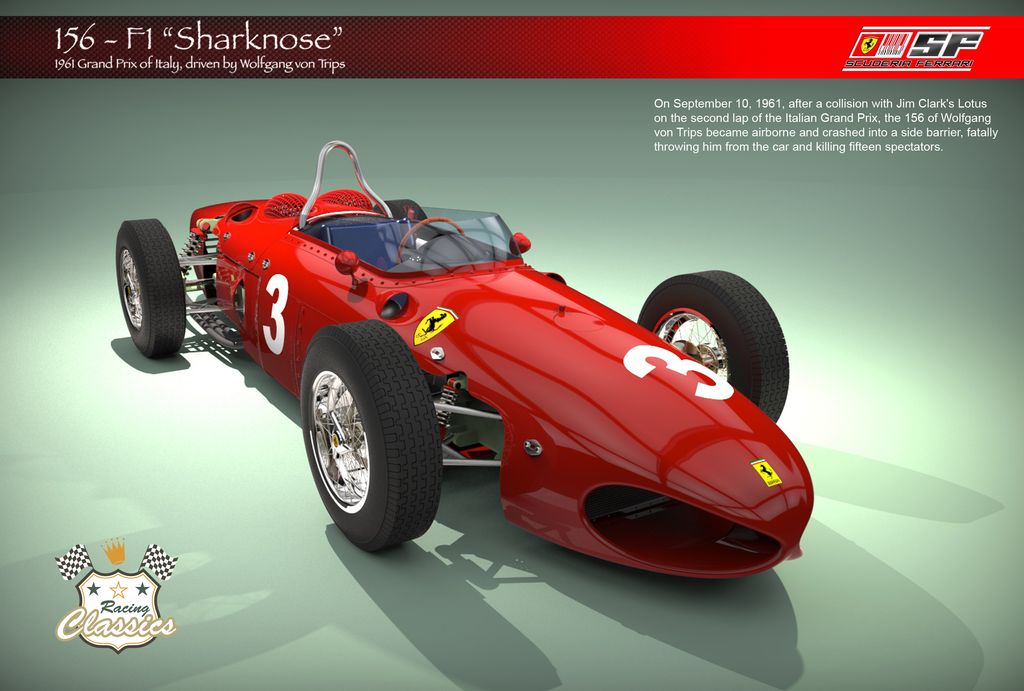 3D rendering of the Ferrari Sharknose