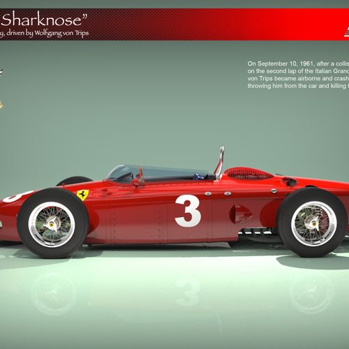 3D rendering of the Ferrari Sharknose