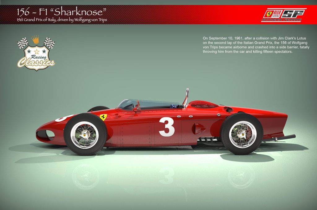 3D rendering of the Ferrari Sharknose