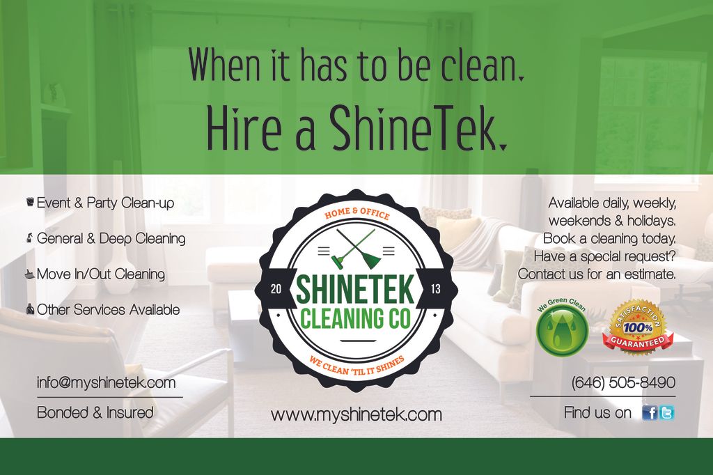When it has to be clean. Hire a Shinetek.