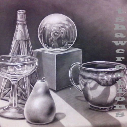 "Reflections"
19 X 24
Charcoal Still Life