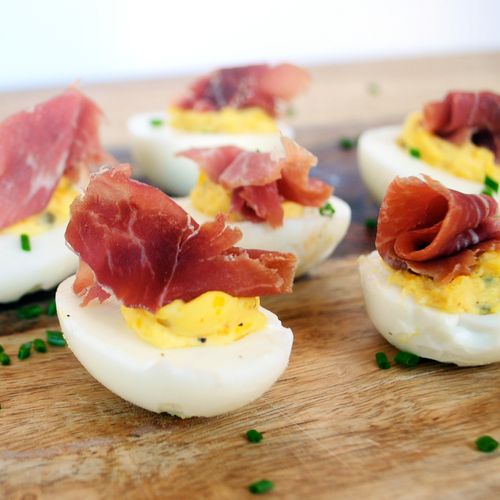 prosciutto deviled eggs