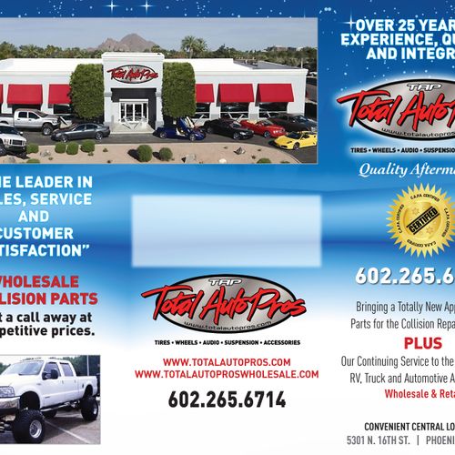 Total Auto Pros business brochure (outside)