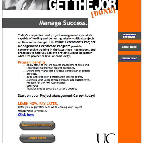 Email Blast for UCI Extension for Project Manageme