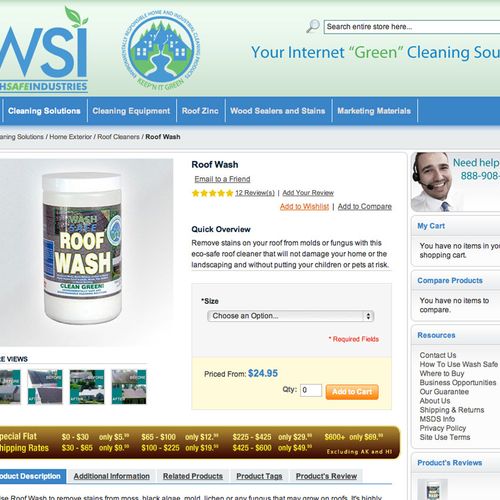 Wash-Safe.com Magento e-commerce multi-store site.