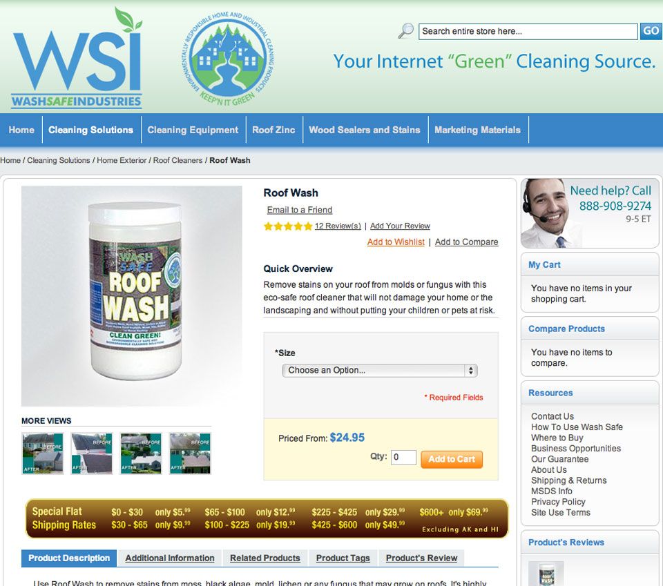 Wash-Safe.com Magento e-commerce multi-store site.