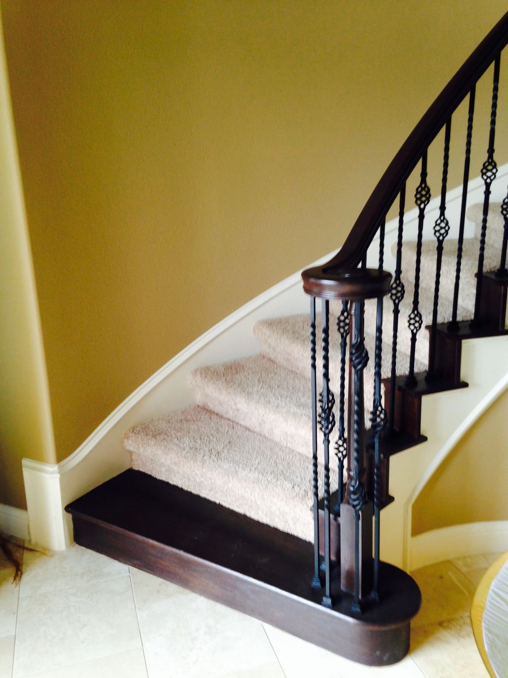 Staircase after the move, sure looks nice!