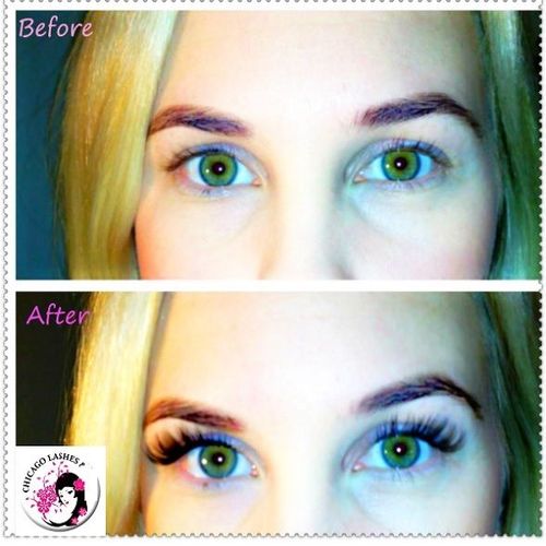 Before and After Eyelash Extensions