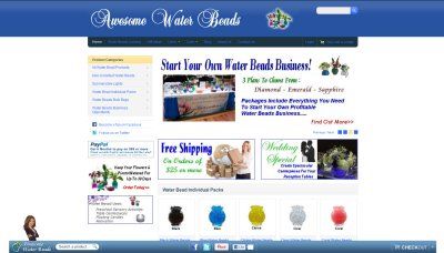 www.AwesomeWaterBeads.com - Water beads for flower