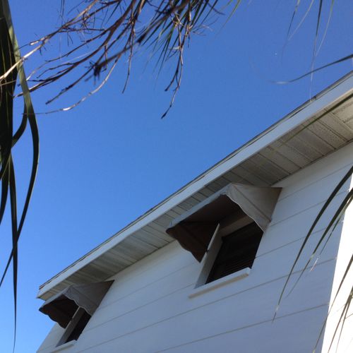 Replaced fascia and missing soffit  pieces after w
