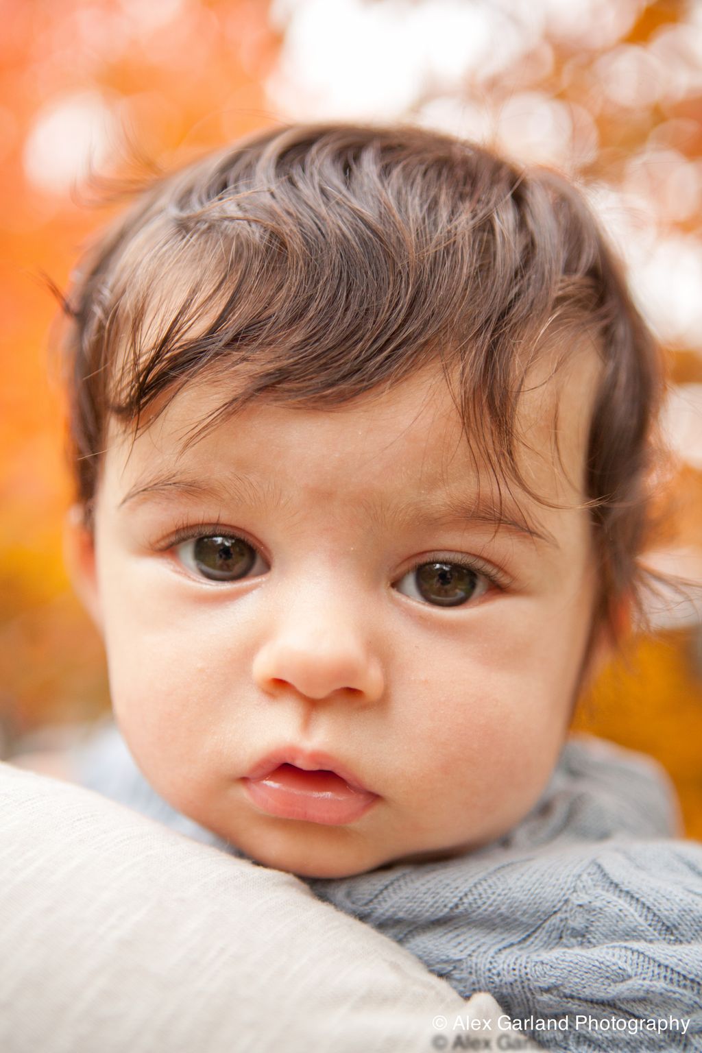 Curious - A child stares intently during their fir