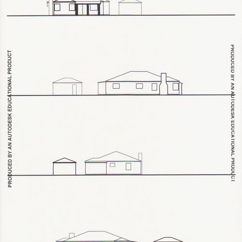 CAD Elevations for a proposed renovation of a hist