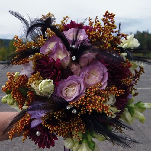Top view of Bridal Bouquet