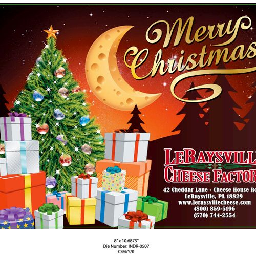Christmas themed packaging created for Leraysville
