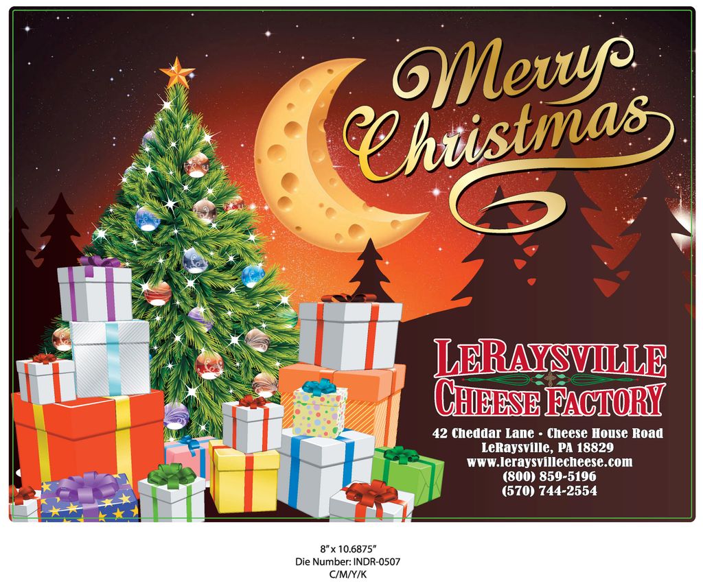 Christmas themed packaging created for Leraysville