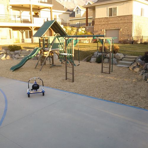 Playground area installation