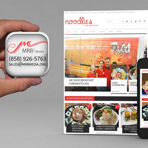 Noodlies.com - a responsive Wordpress food blog ba