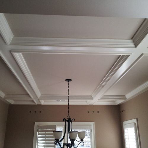 Coffered ceiling..