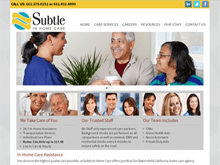 Web site designed for www.subtleinhomecare.com