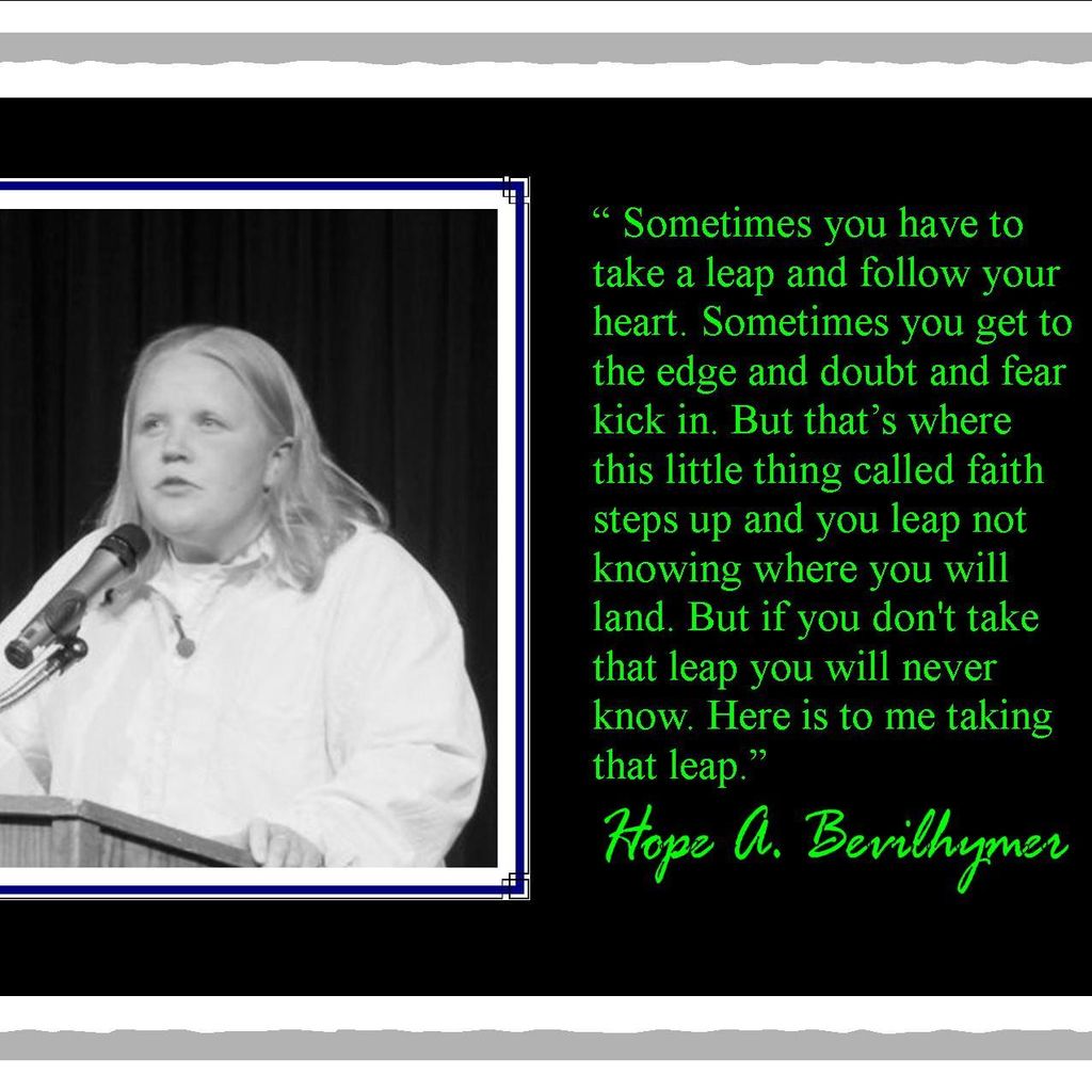 Hope A. Bevilhymer Motivational Inspirational S...