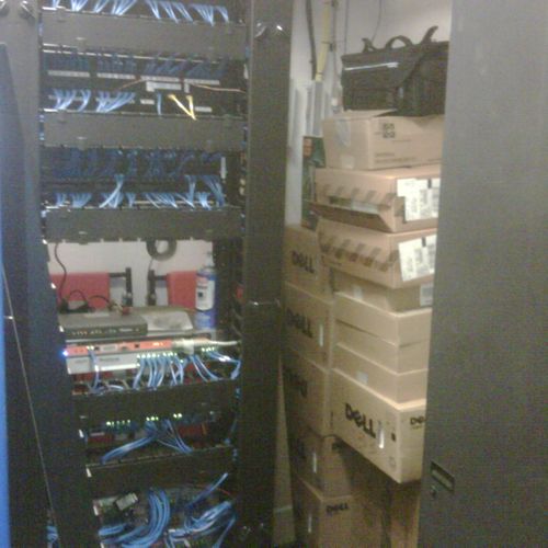 Checking out some server rack connections...
