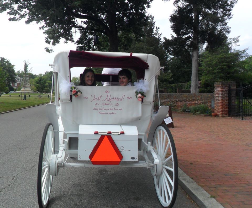 Very casual wedding ride!