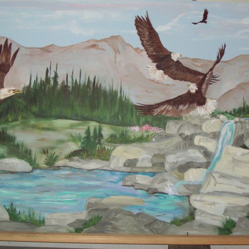 section of 4 by 6 ft mural