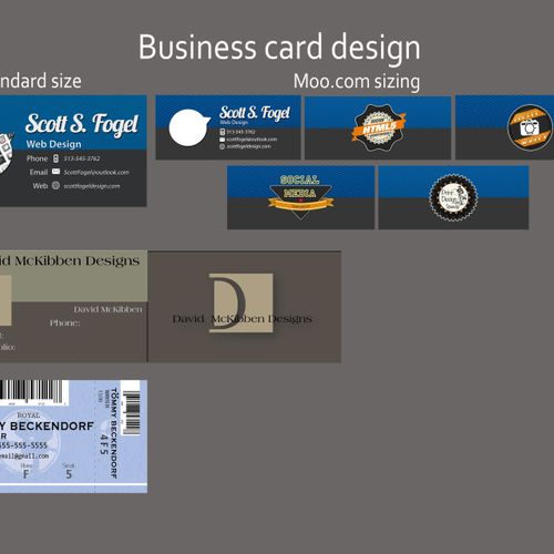 Business cards and branding.
