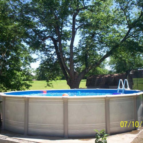 We sell, install, and service pools.  Above ground