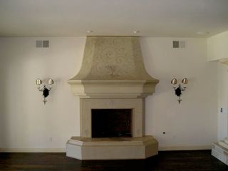 Fireplace surround made of Sheetrock, was supposed