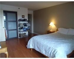 We installed the laminate flooring, closet doors, 