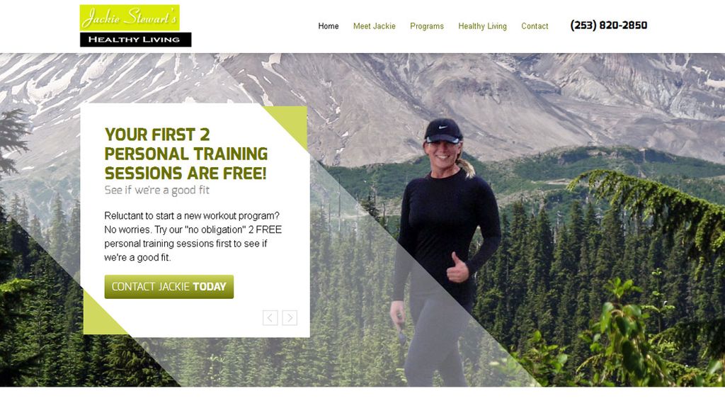 Jackie's Personal Training - Responsive Website