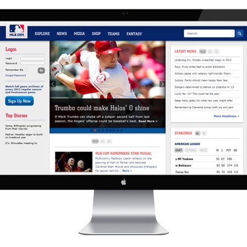 MLB Re-design
A Fresh new look for Baseball.
