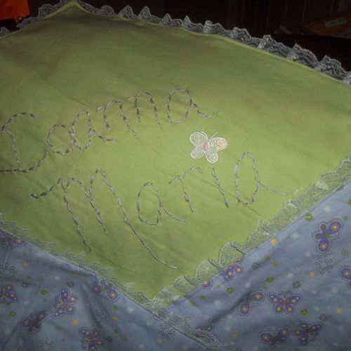 Handmade personalized baby blanket