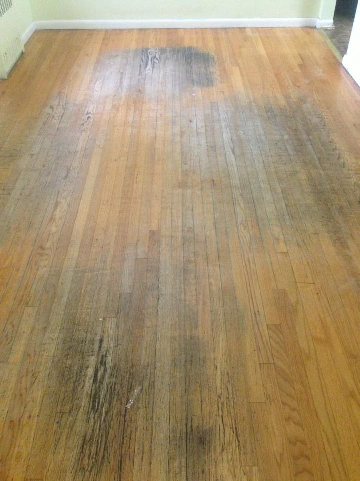 Before Refinishing Old Oak Floor