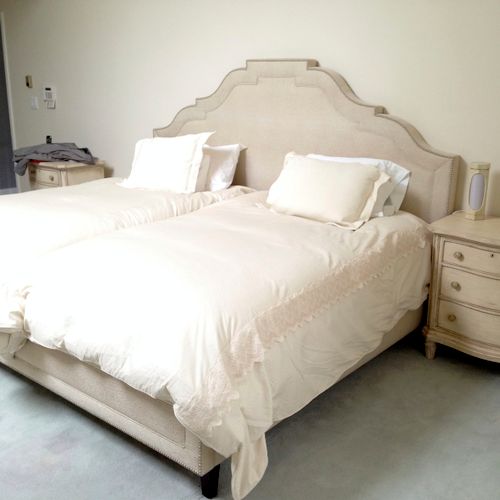 Custom size upholstered bed
120" wide X 84" length