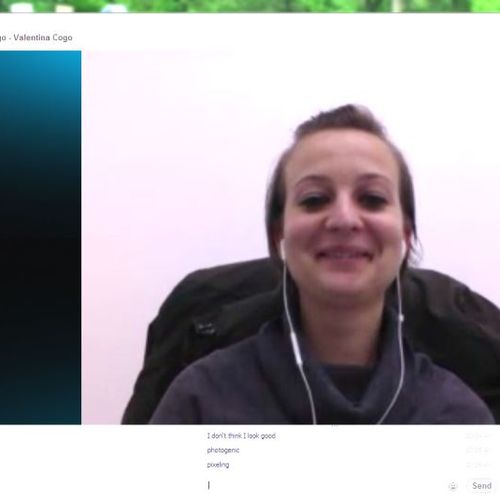 Valentina via Skype from Italy