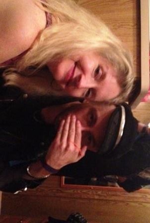 With student Bob, a rock singer from Italy, at one