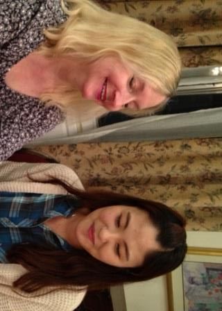 With student Caroline from Korea