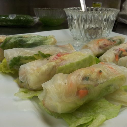 Vietnamese style spring rolls