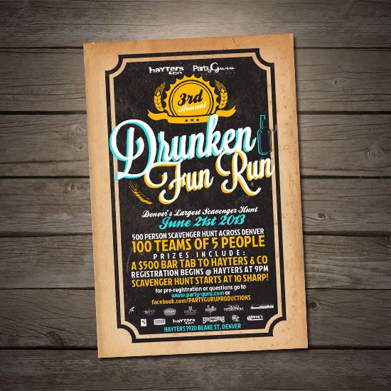 Bar flyer design