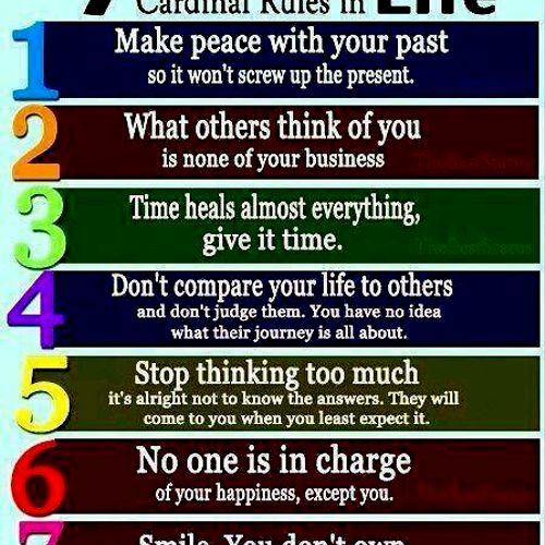 Rules to live by for a better life for yourself.