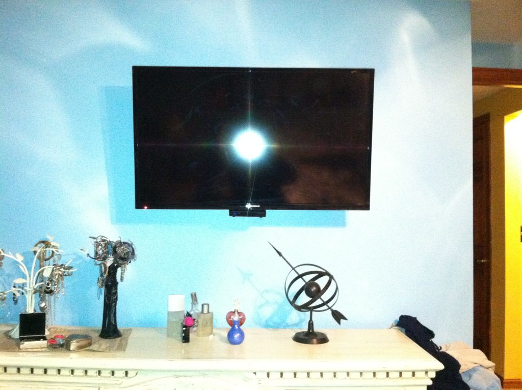 42 in flat scree with cables concealed in the wall