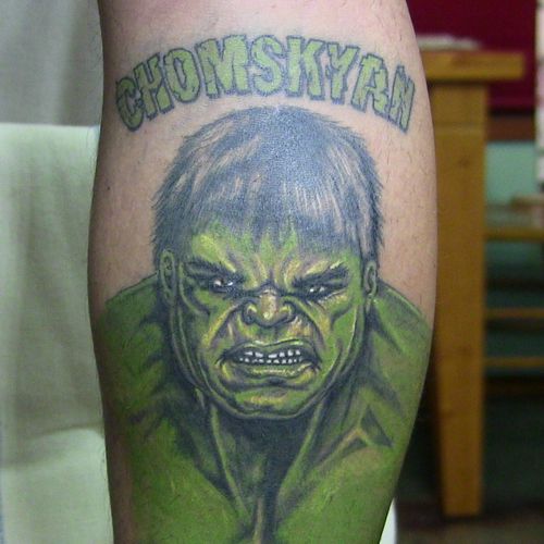 Hulk tattoo 3 weeks healed